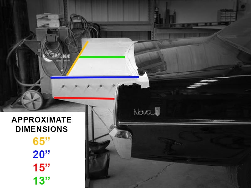 66-67 Chevy II Wing Dims