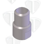 Ti 5/8" x 0.054 TUBE ADAPTER:  3/8-24 LH - Image 1