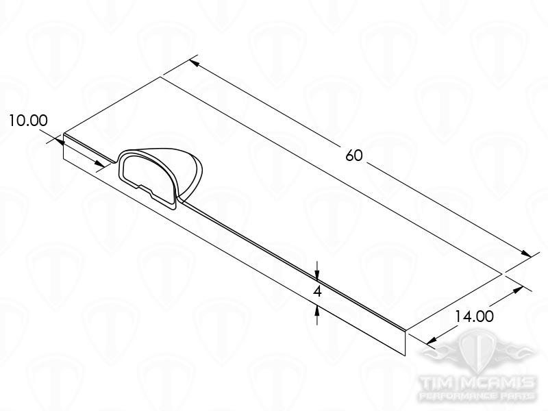 Fiberglass IQ3 Dash Dimensions