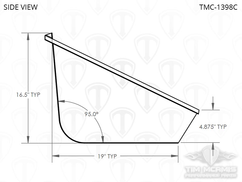 Carbon Fiber Trunk Side Dimension