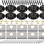 Black Round Self Eject (7/16) Dzus Fastener Kit