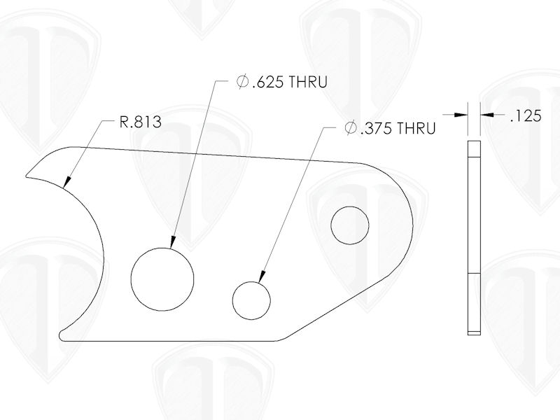 Lenco Mount Tab Dimensions