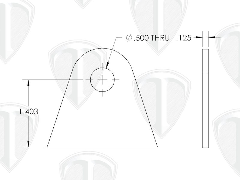 Wishbone Tab Dimensions