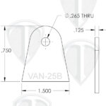 1/4" Hole Tab Dimensions