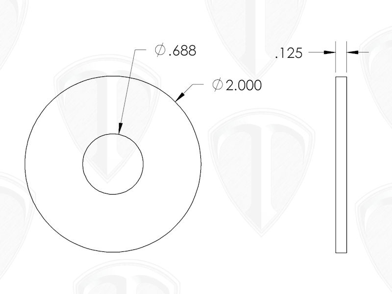 Strut Cup Plate Dimensions