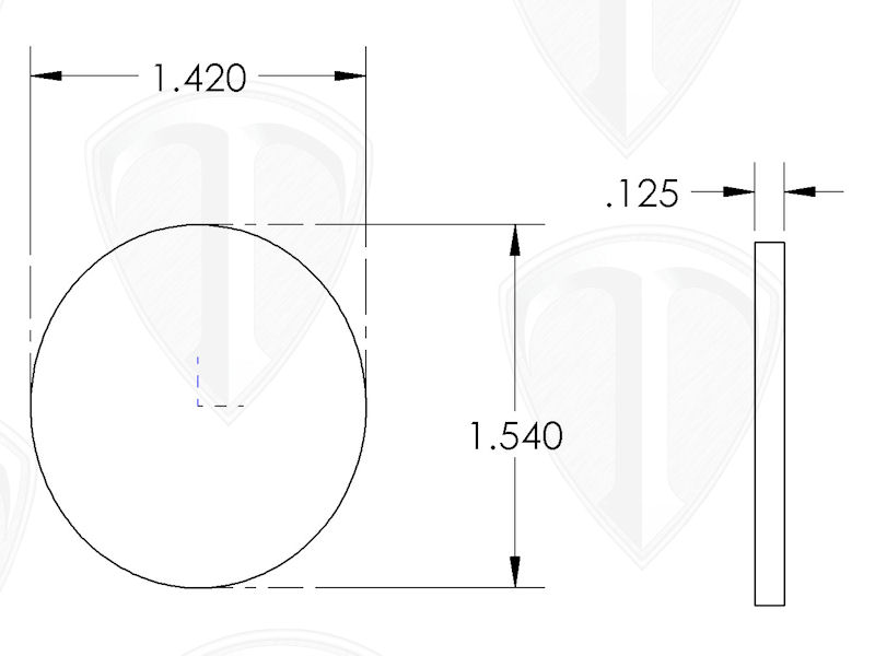 1-5/8" x 0.083 Angled Tube Cap